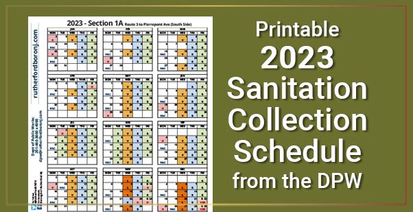 Sanitation collection schedule