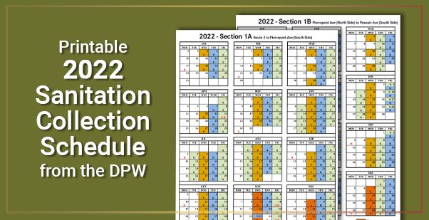 Sanitation collection schedule